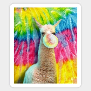 Tie Dye Llama Sticker